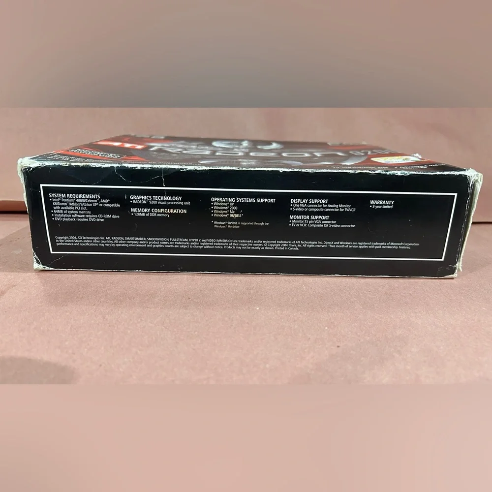 ATI Radeon 9200 Sapphire PCI 128MB 100-436009 NOS Open Box w/Driver & RAGE Disc